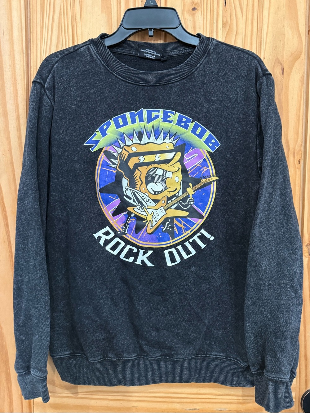 Nickelodeon Black SpongeBob 'Rock Out!' Graphic Sweatshirt